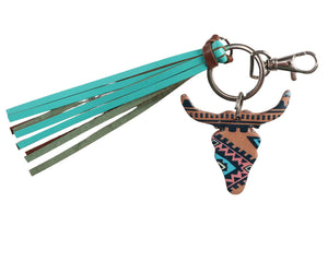 Fort Worth Long Horn Tassel Key Ring