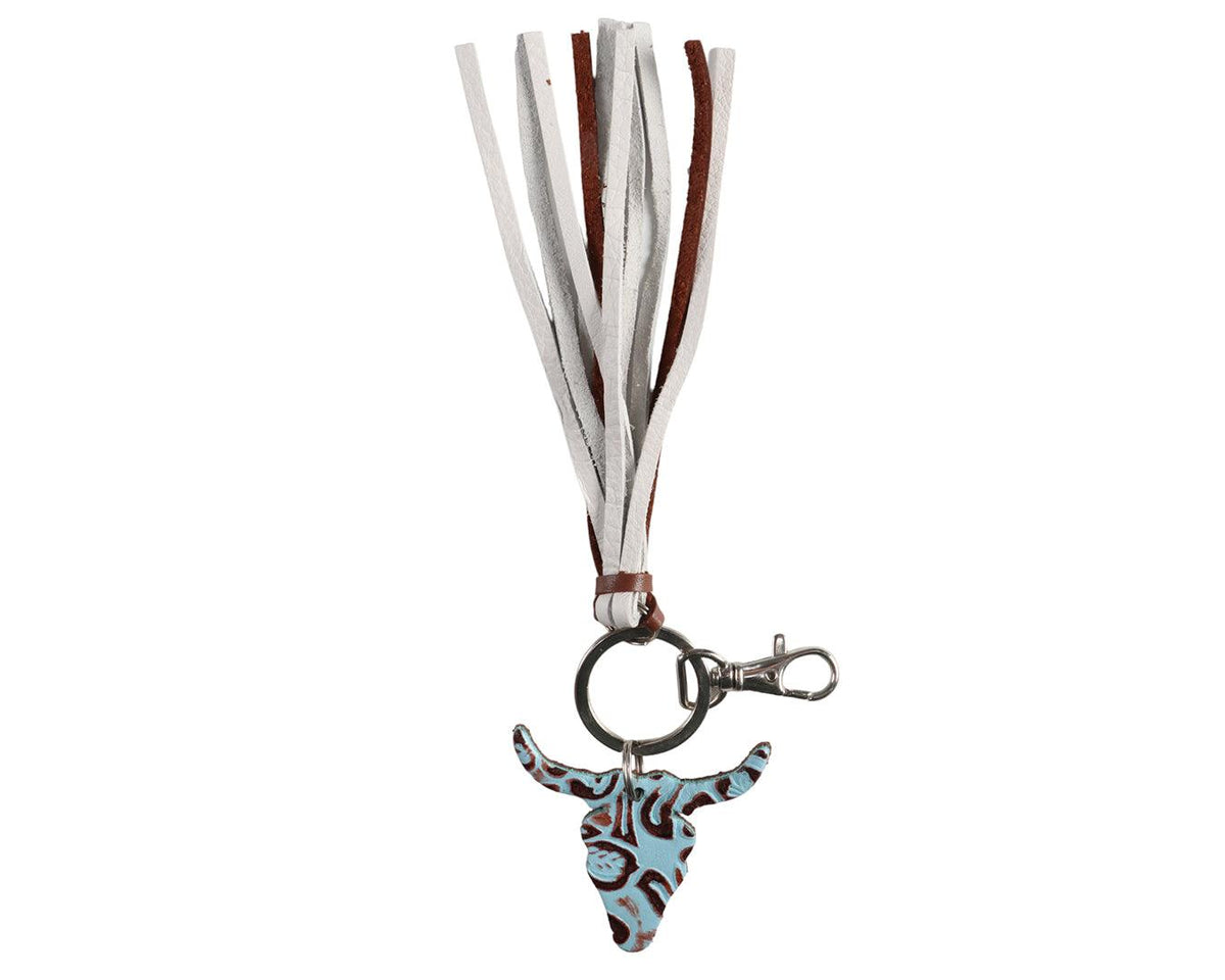 Fort Worth Long Horn Tassel Key Ring