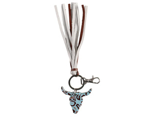 Fort Worth Long Horn Tassel Key Ring
