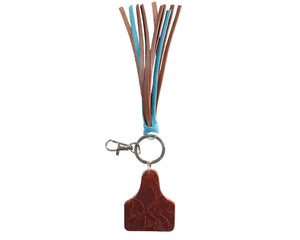 Fort Worth Ear Tag Tassel Key Ring