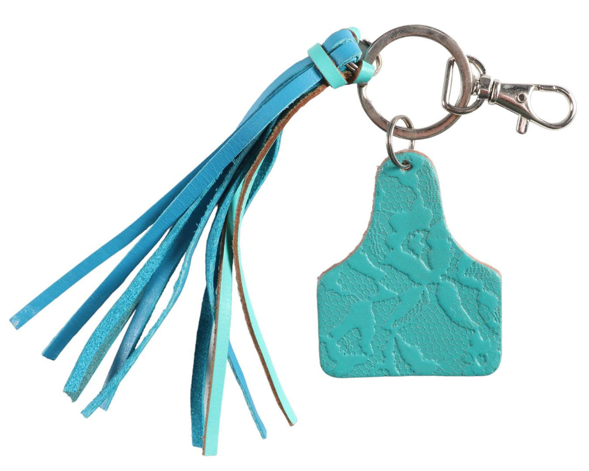 Fort Worth Ear Tag Tassel Key Ring