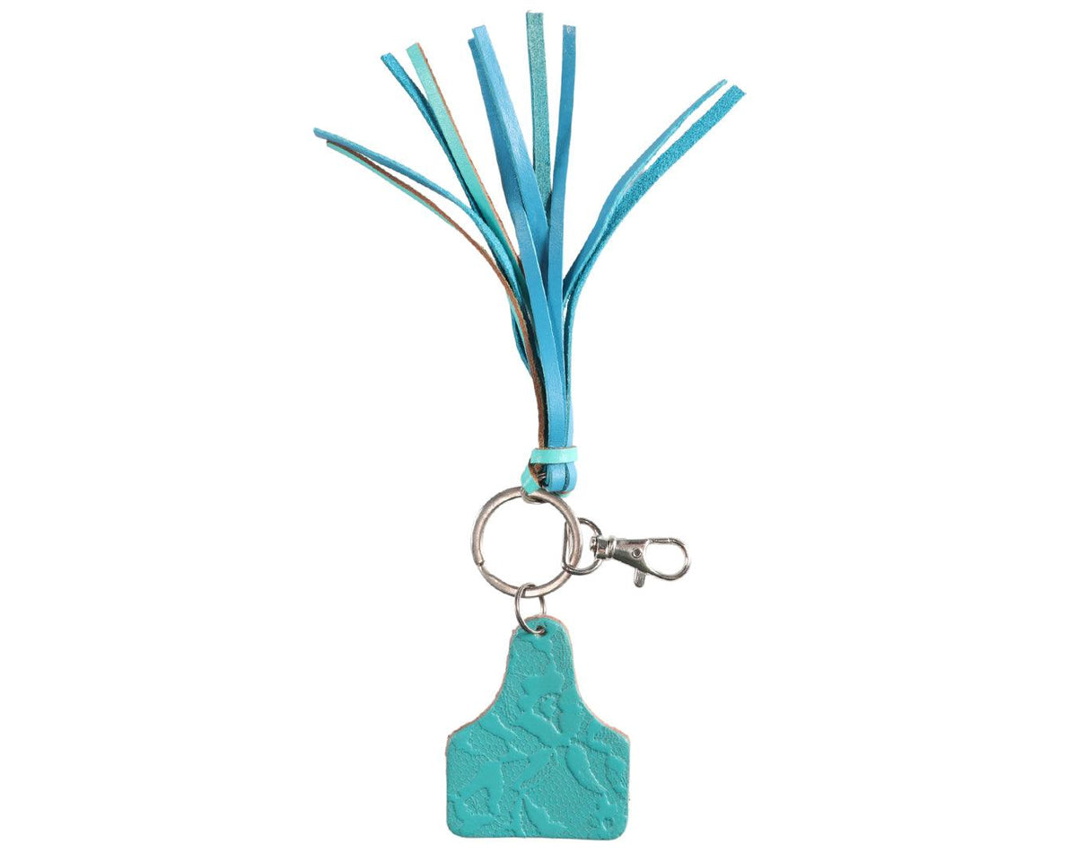 Fort Worth Ear Tag Tassel Key Ring