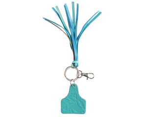 Fort Worth Ear Tag Tassel Key Ring