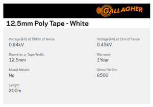 Gallagher 12.5mm Poly Tape