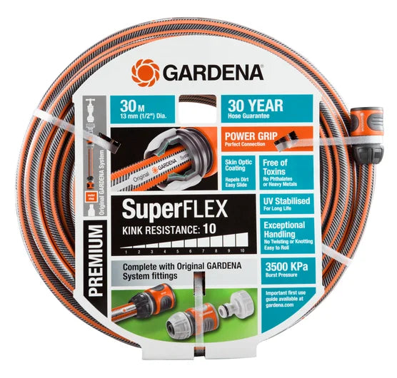 Gardena Premium Super Flex Fitted Hose 13mm