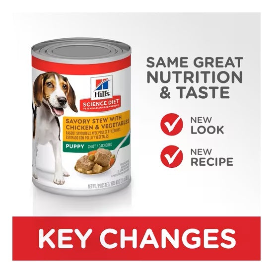 Hills Science Diet Puppy Savory Stew Chicken Wet Dog Food