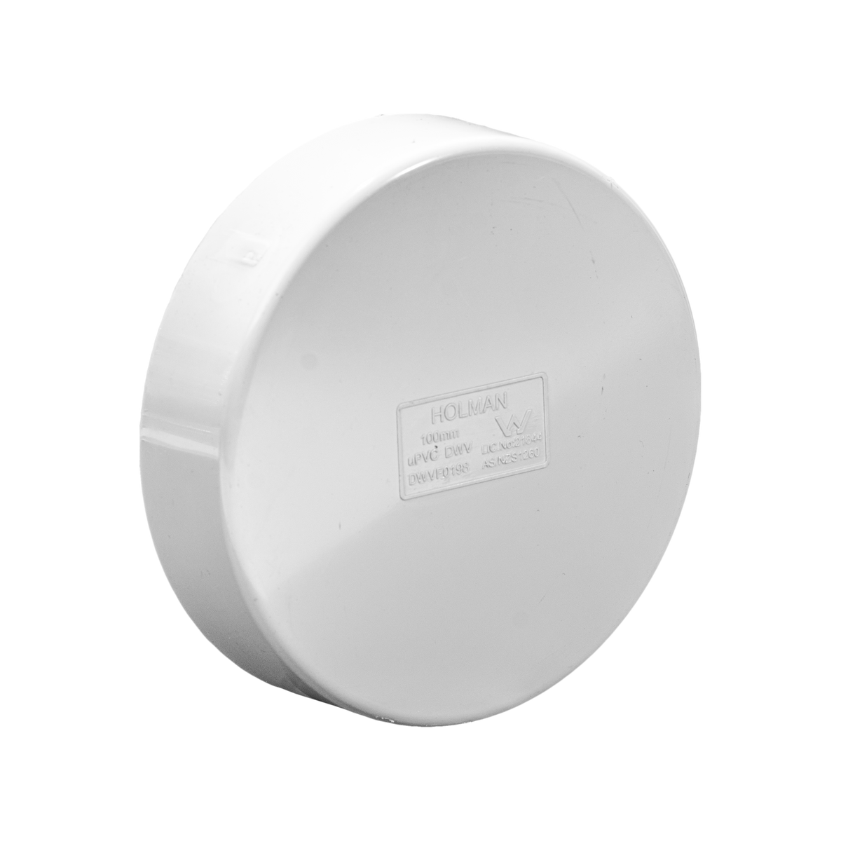 Holman DWV PVC Cap Push On 100mm
