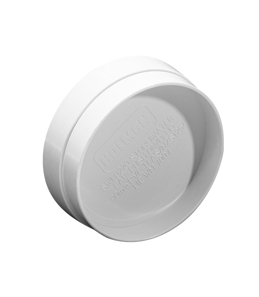 Holman Storm PVC Cap Push On/Plug 90mm