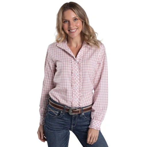 Just Country Womens Abbey Frills Full Button Workshirt