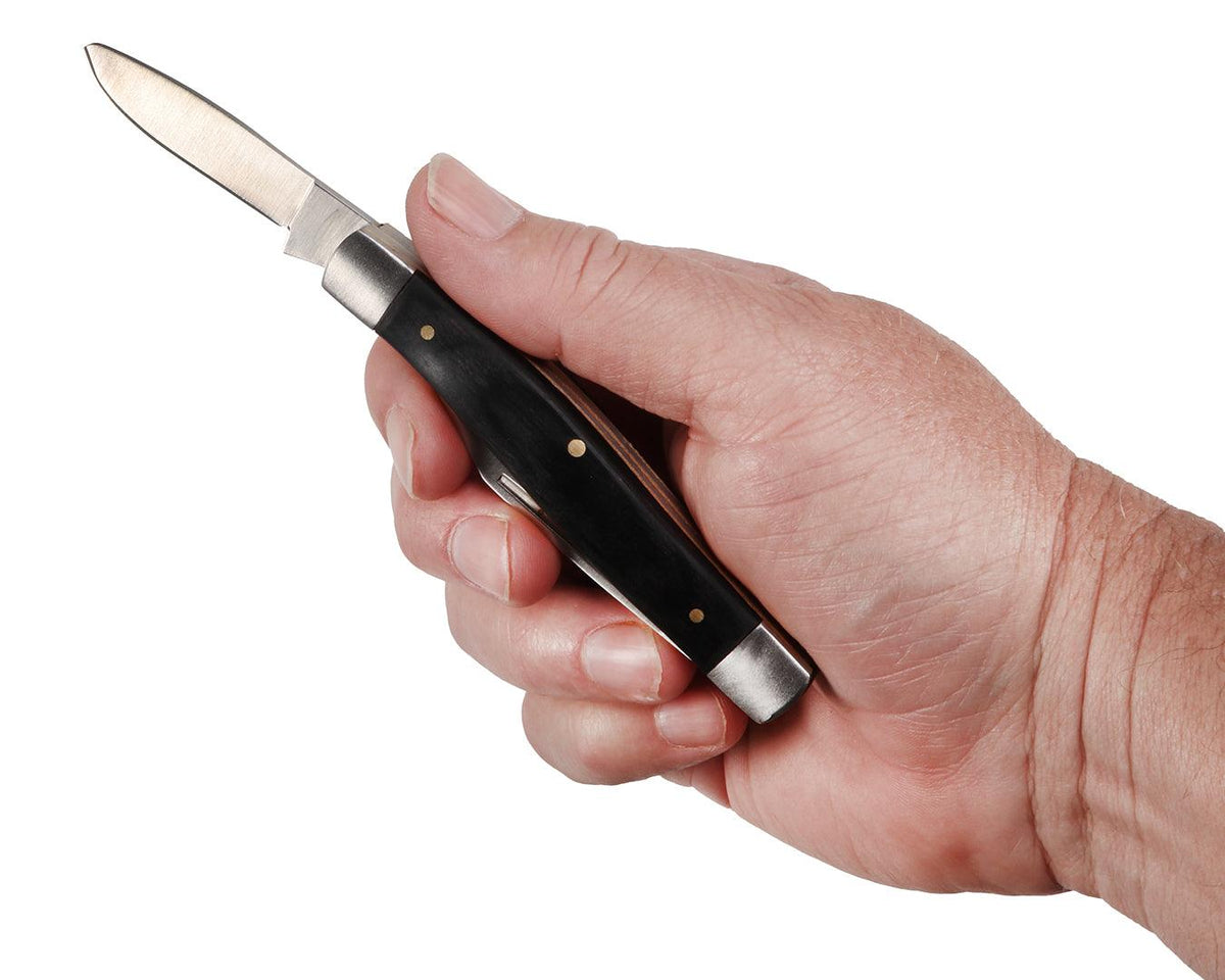 StockMaster 3 Blade Stock Knife 4in with Nylon Pouch