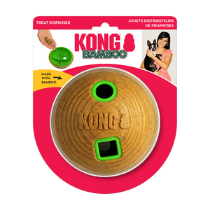 KONG Bamboo Feeder Ball Treat Dispensing Dog Toy