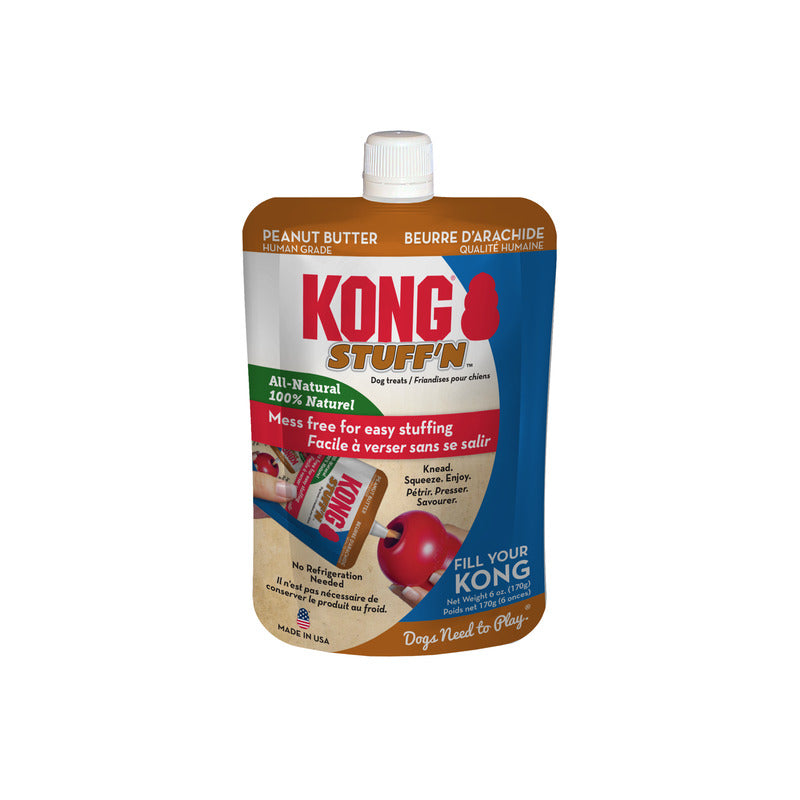 KONG Dog Stuffn All-Natural Peanut Butter Pouch