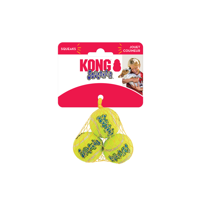 KONG AirDog Squeaker Balls Dog Toy - 3pk