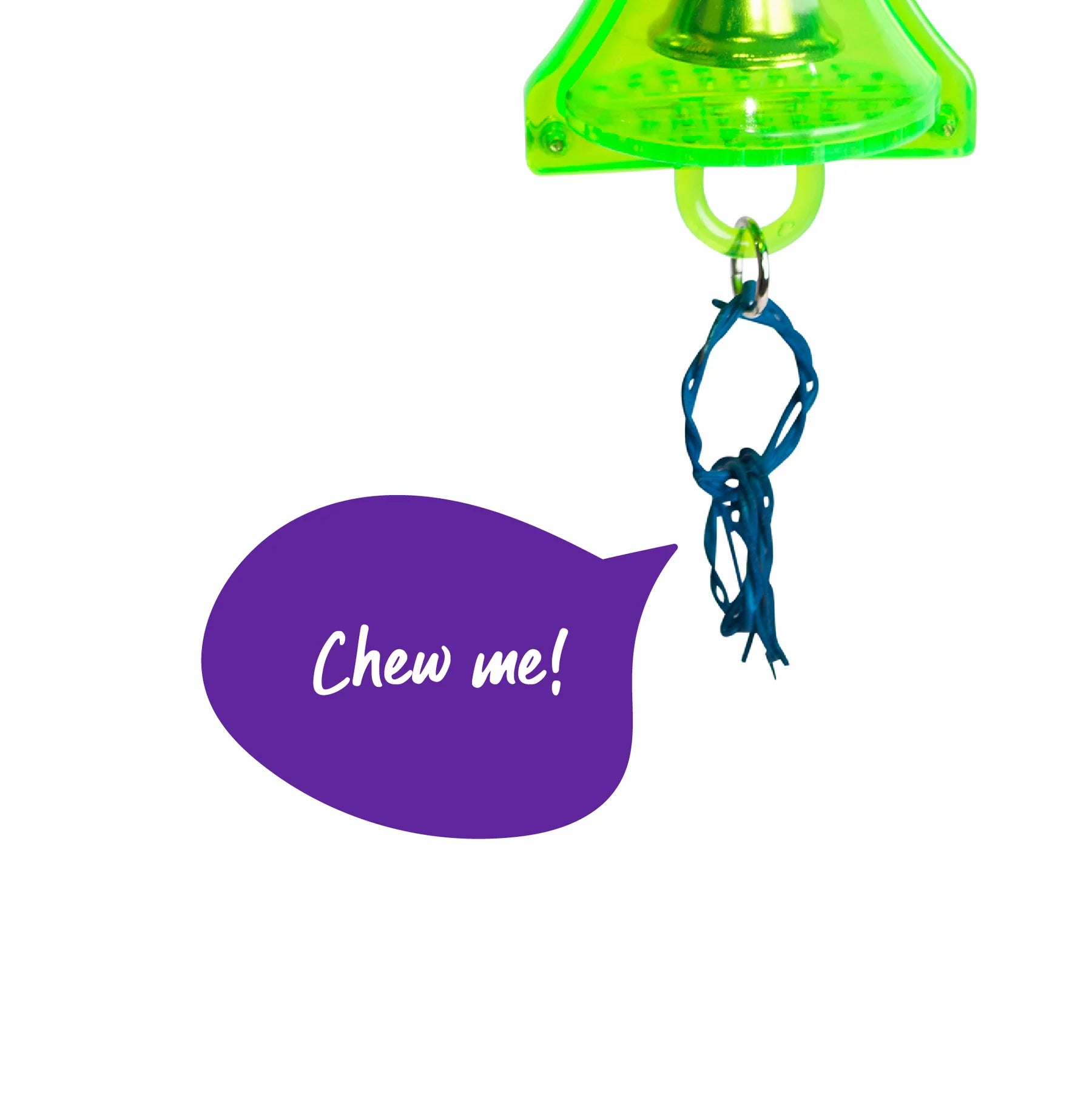 Kazoo Acrylic Bell with Wicker Rings Small