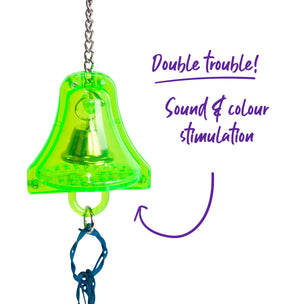 Kazoo Acrylic Bell with Wicker Rings Small