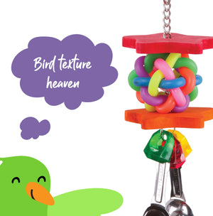Kazoo Bird Toy with Star Chips & Spoons