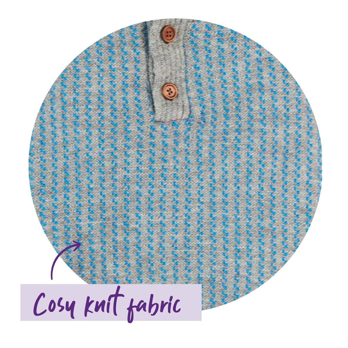 Kazoo Blue Button Up Knit