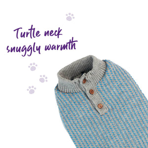 Kazoo Blue Button Up Knit