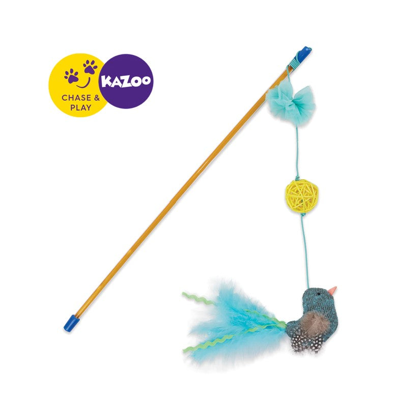 Kazoo Bluebird Wand Cat Toy