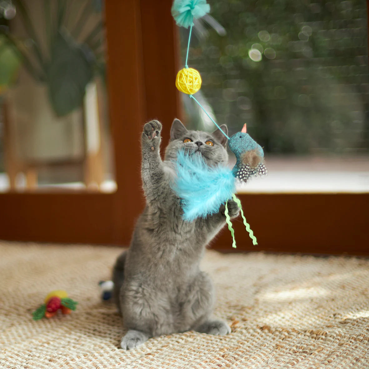 Kazoo Bluebird Wand Cat Toy