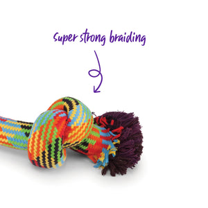 Kazoo Braided Rope Knot Bone Dog Toy