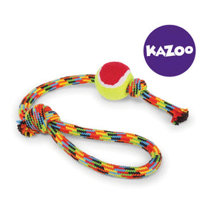 Kazoo Braided Rope Sling Ball Dog Toy