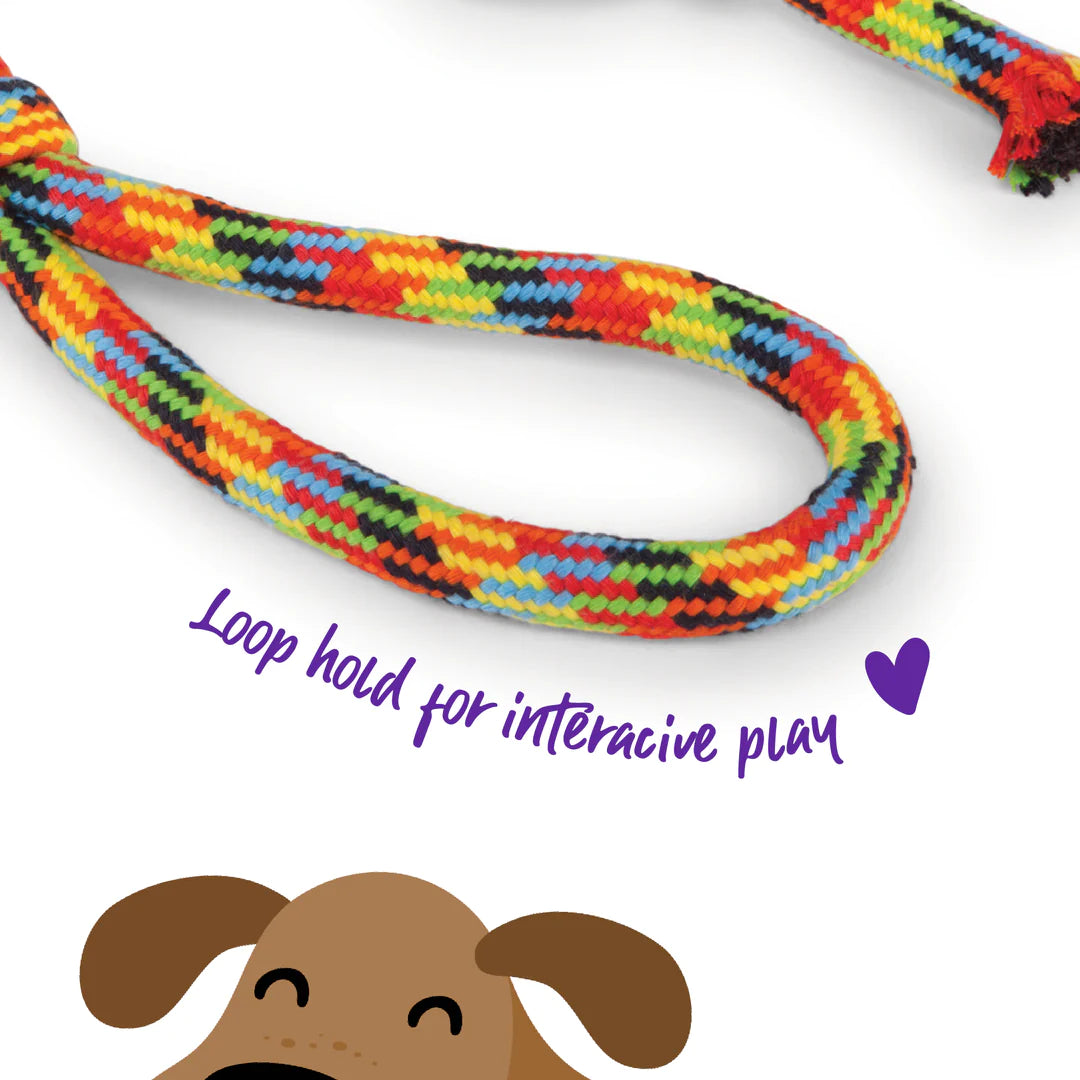 Kazoo Braided Rope Sling Ball Dog Toy