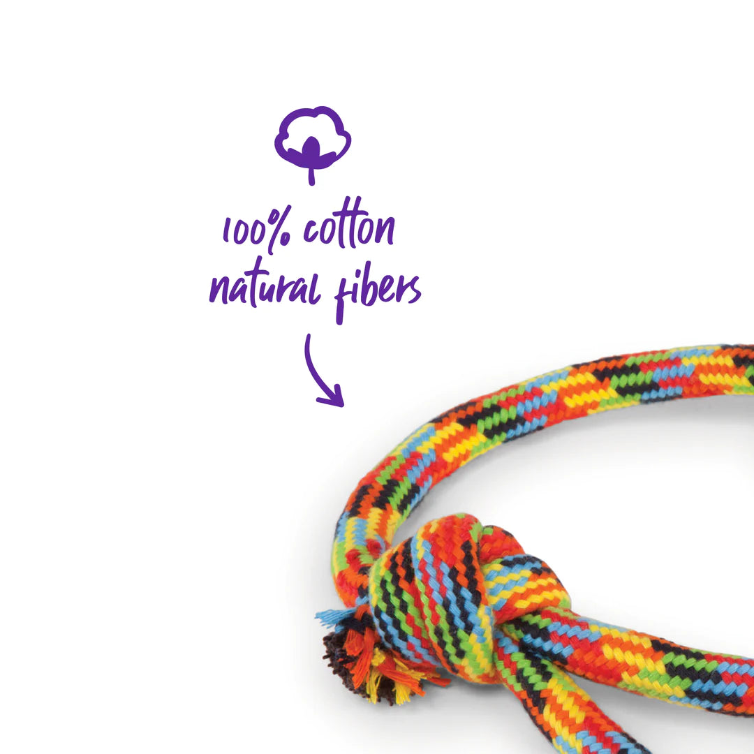 Kazoo Braided Rope Sling Ball Dog Toy