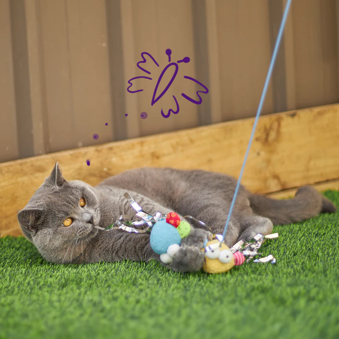 Kazoo Butterfly High Wand Cat Toy