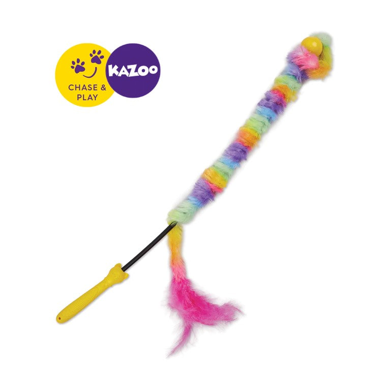 Kazoo Fluffy Rainbow Tail Cat Toy