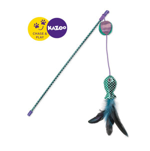 Kazoo Ripple Fish Wand Cat Toy