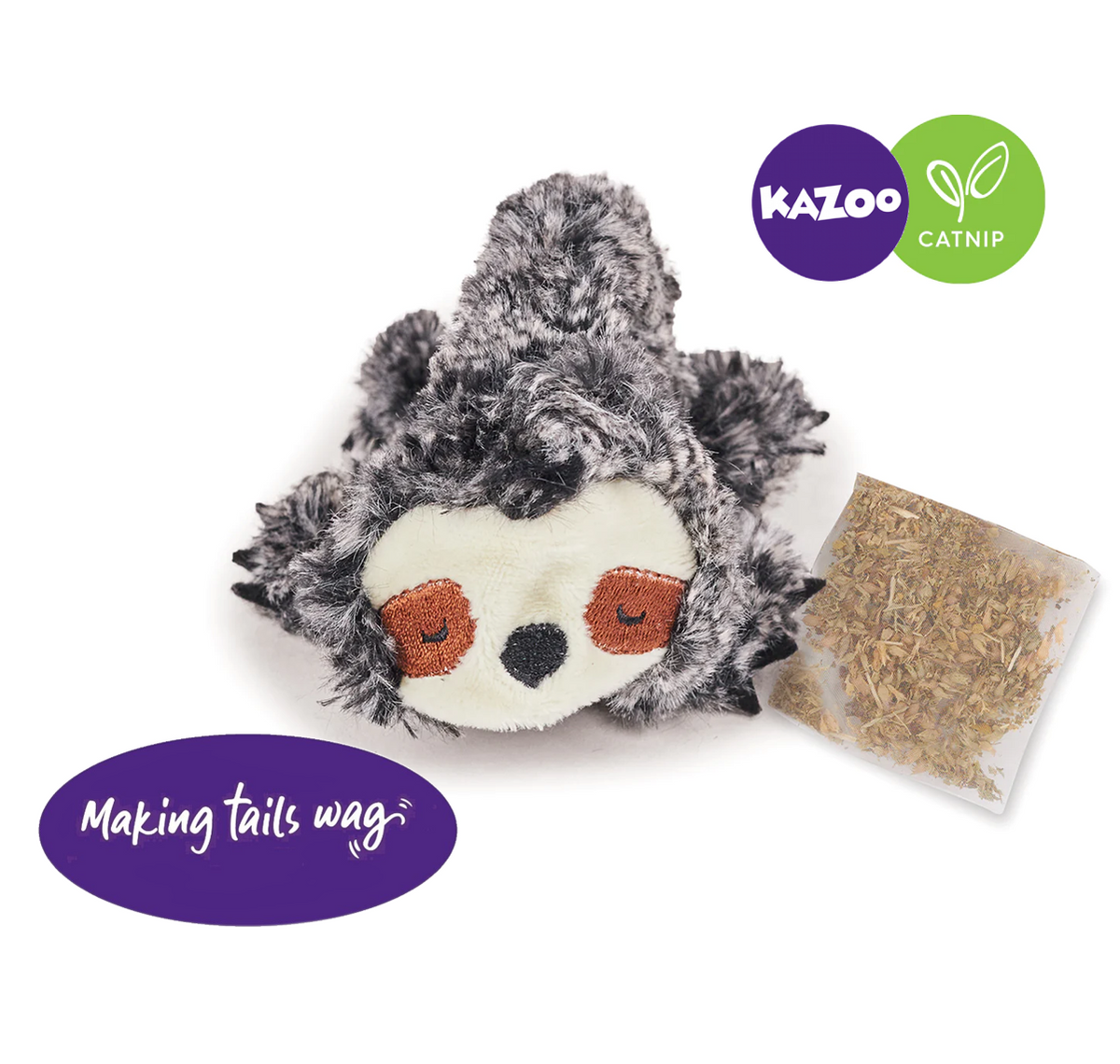 Kazoo Sleepy Sloth Cat Toy