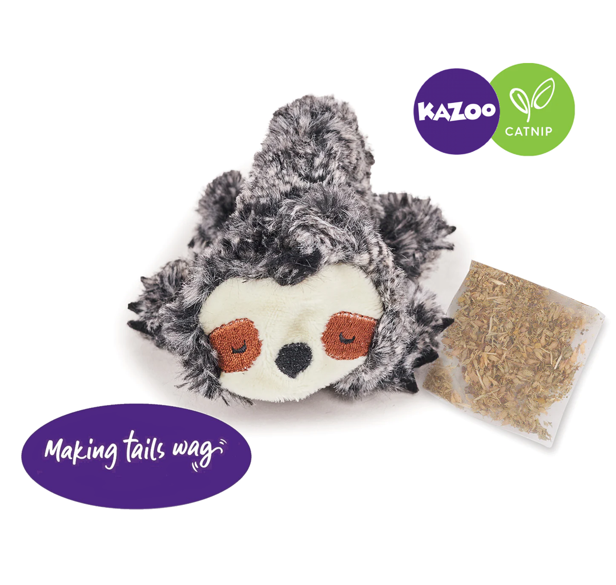 Kazoo Sleepy Sloth Cat Toy