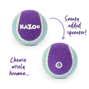 Kazoo Squeaky Tennis Ball Dog Toy