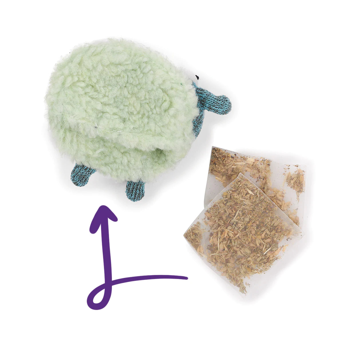 Kazoo Squinty Sheep Cat Toy