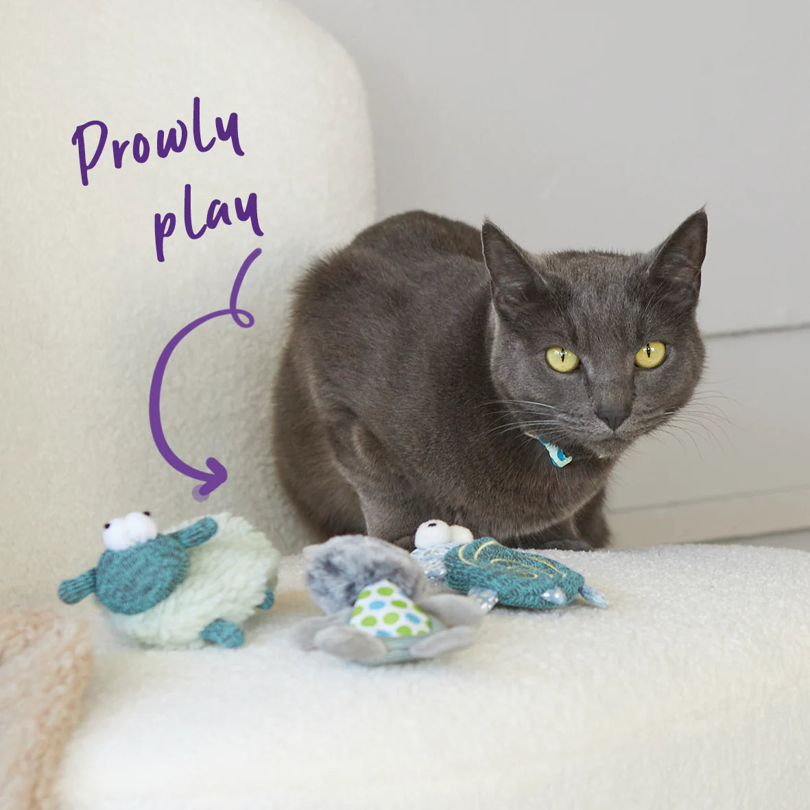 Kazoo Squinty Sheep Cat Toy