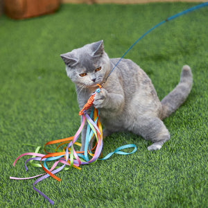 Kazoo Streamer Fish Wand Cat Toy