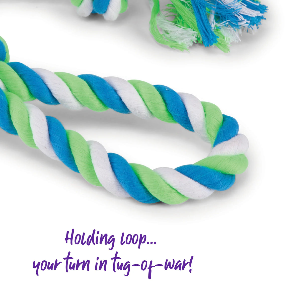 Kazoo Twisted Rope 3 Knot Tug Dog Toy