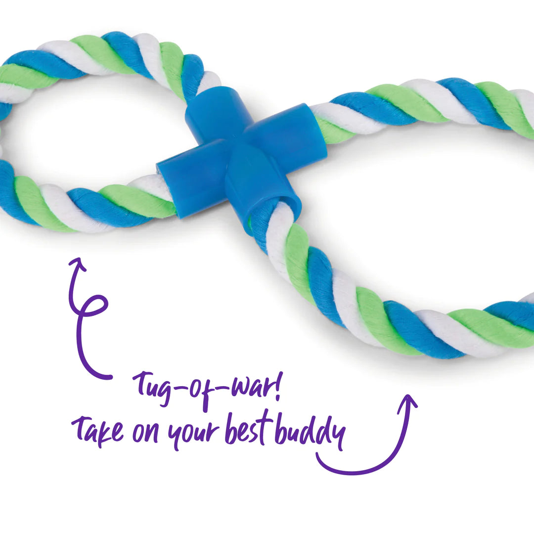 Kazoo Twisted Rope Figure 8 Tug Dog Toy
