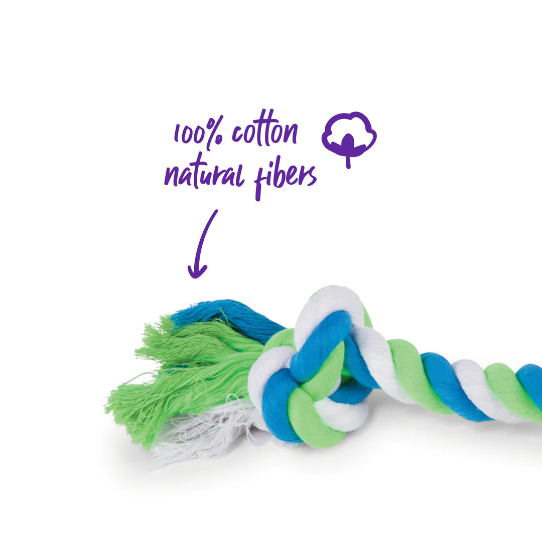 Kazoo Twisted Rope Knot Bone Dog Toy