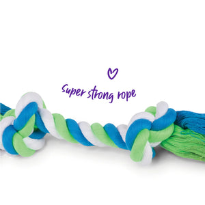 Kazoo Twisted Rope Knot Bone Dog Toy