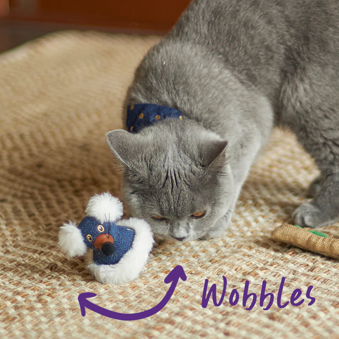 Kazoo Wobble Mouse Cat Toy