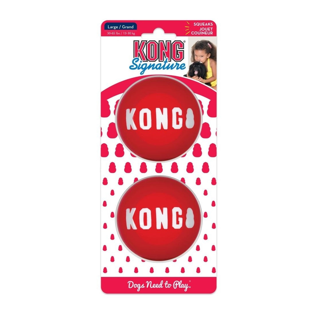 KONG Signature Balls 2pk Dog Toy