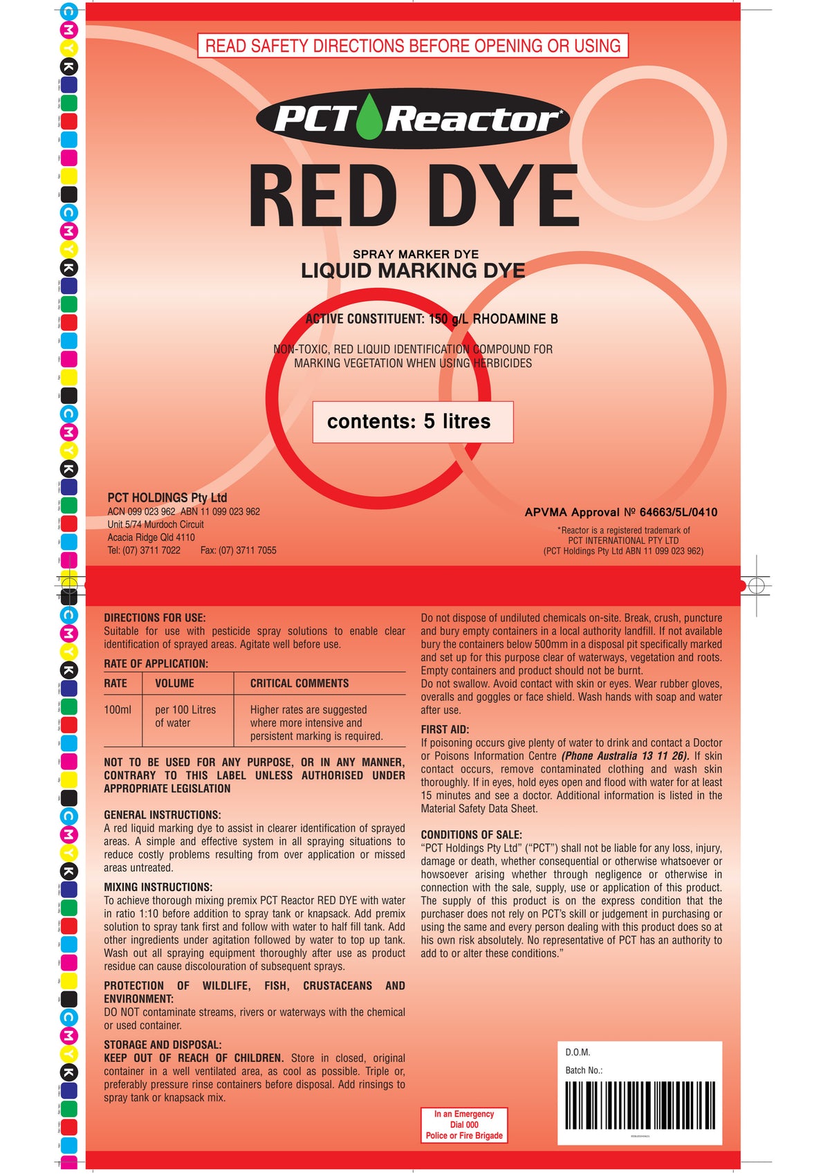 Red Layout Marking Powder Reactor Red Liquid Spray Marker Dye - Brookies Rural Traders