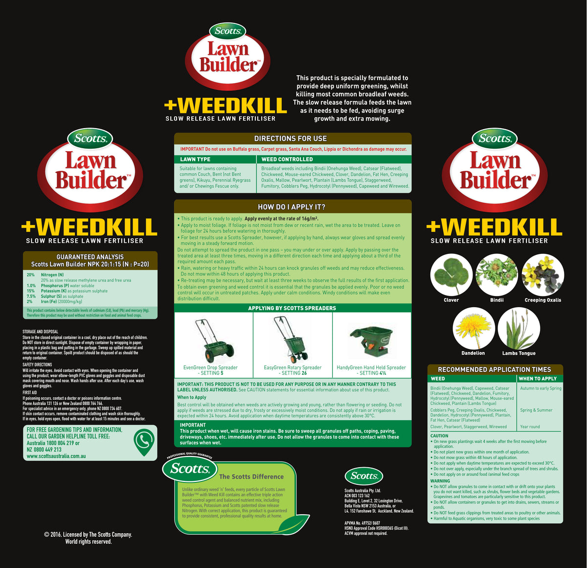 Scotts Lawn Builder + Weed Kill