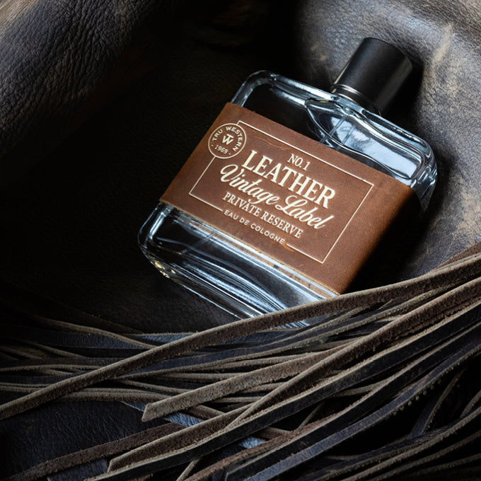 Tru Western Mens Leather Vintage Label No.1 Private Reserve Eau De Cologne