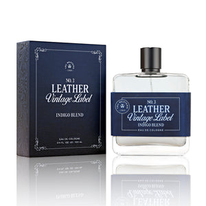 Tru Western Mens Leather Vintage Label No.3 Indigo Blend Eau De Cologne