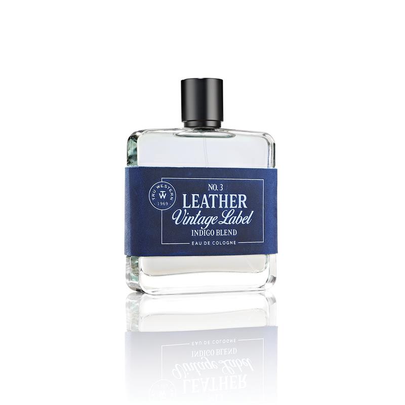 Tru Western Mens Leather Vintage Label No.3 Indigo Blend Eau De Cologne