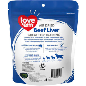 Love Em Air Dried Beef Liver Dog Treats
