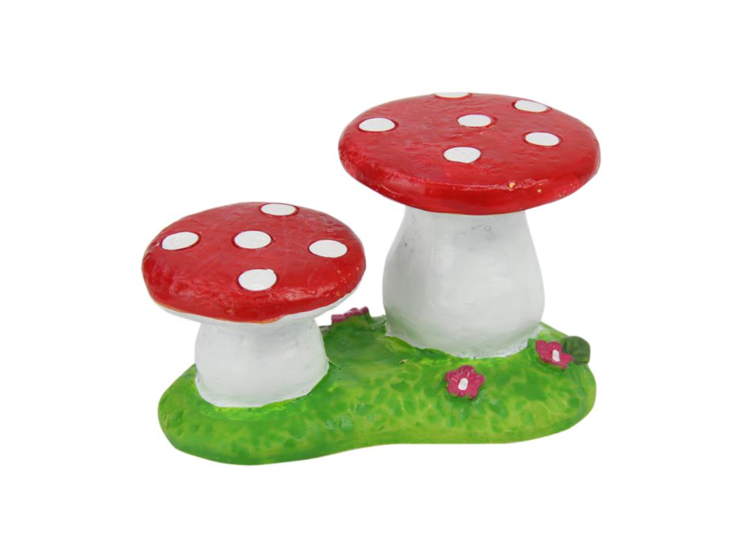 Twin Mushroom Fairy Garden Stand 5cm